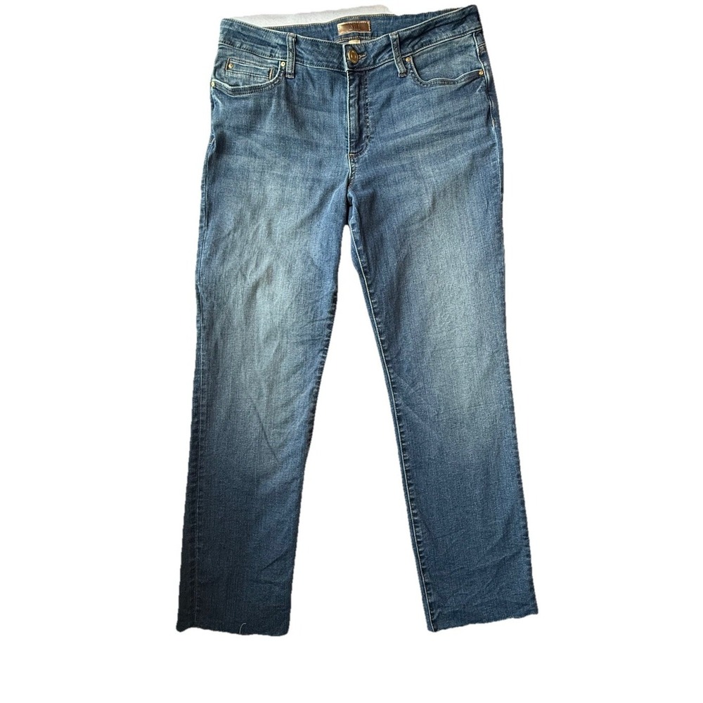 Kut From The Kloth Catherine Boyfriend Jeans Womens‎ 10 Raw Hem Crop Stretch